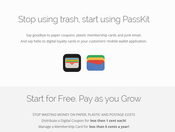 PassKit customer loyalty software