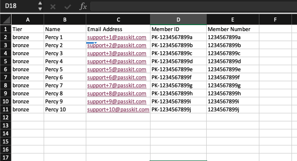 CSV Import Atendees