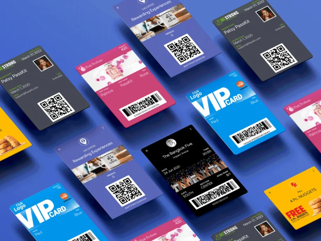 different types of digital wallet passes