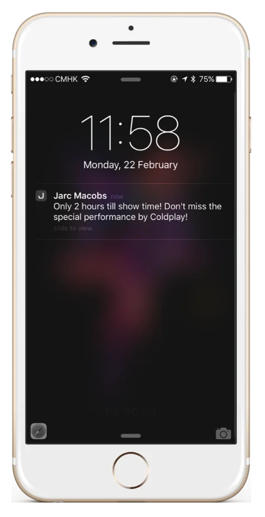 apple iphone notification message