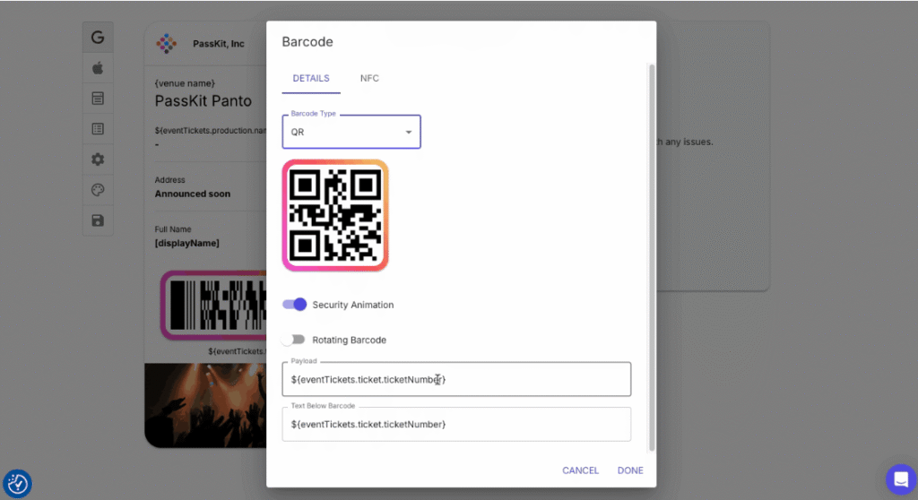 custom event ticket template