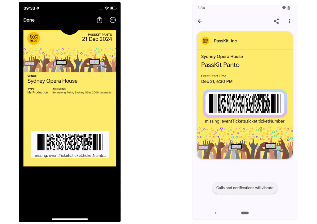 event ticket template design