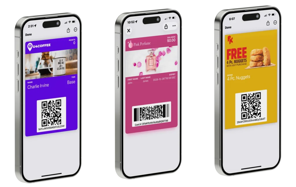 three loyalty passes