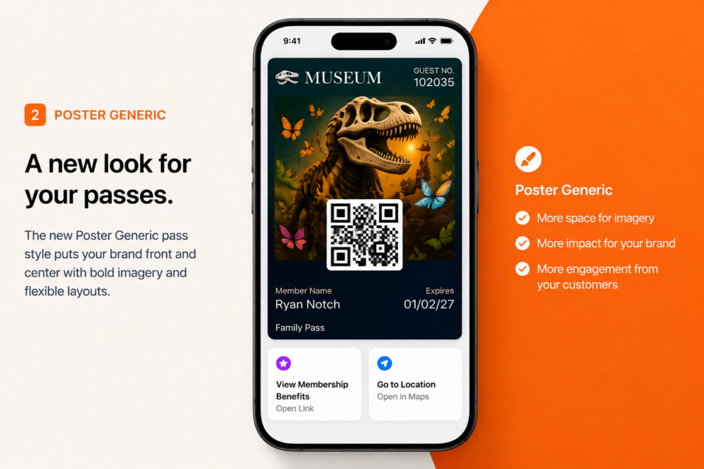 WWDC 2026: Apple's Biggest Wallet Evolution Yet? 2 Apple Wallet Poster Generic pass style for digital membership cards, loyalty cards and branded customer experiences