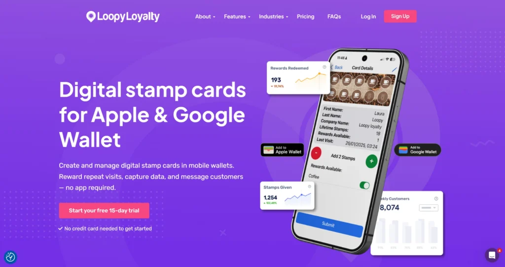 Best Loyalty Platform Providers by Use Case in 2026 1 Loopy Loyalty digital stamp card software