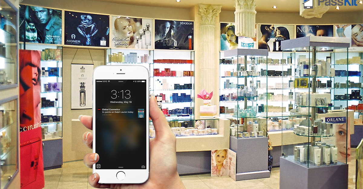 mobile wallet example for cosmetic company