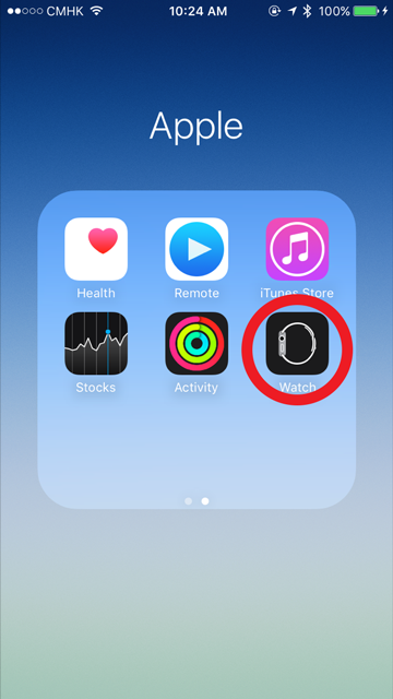 Open Apple Watch App