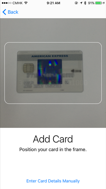 Apple Pay Credit Card Setup