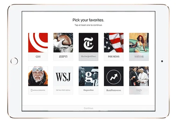 Apple News app on an iPhone