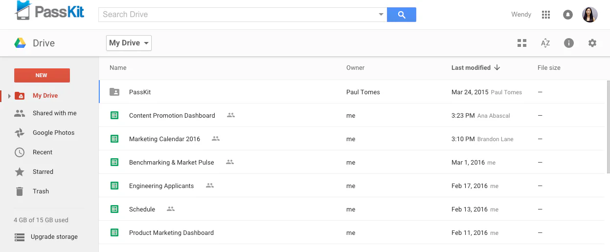 Google Drive consists of online storage, word doc, spreadsheet, and presentations. Everything you'll need to get work done can be found within Google Drive.
