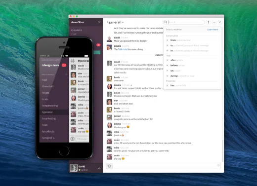 Slack has an awesome app for the Mac and the iPhone. Allowing you to be apart of the conversation on any device. Tool