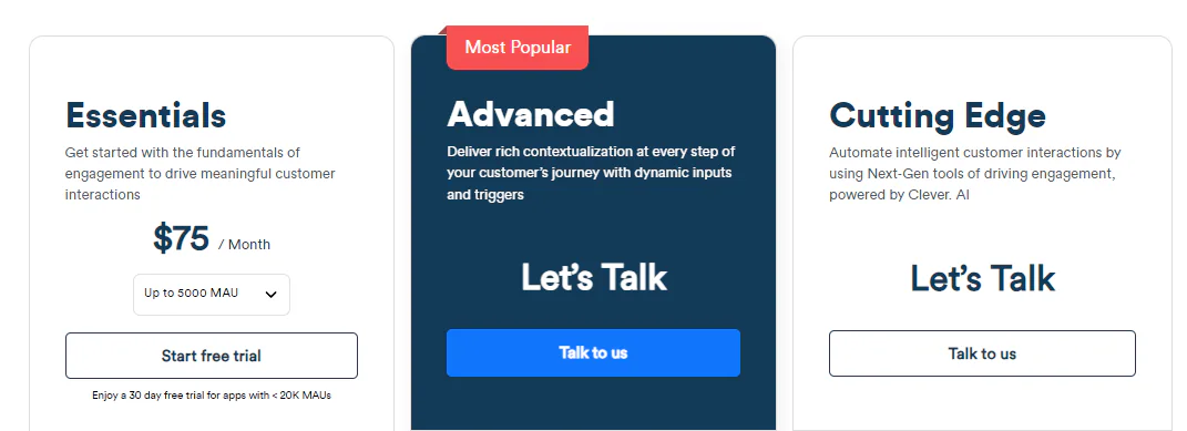 CleverTap pricing