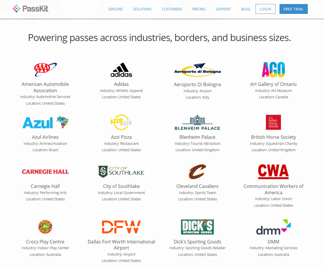 PassKit clients