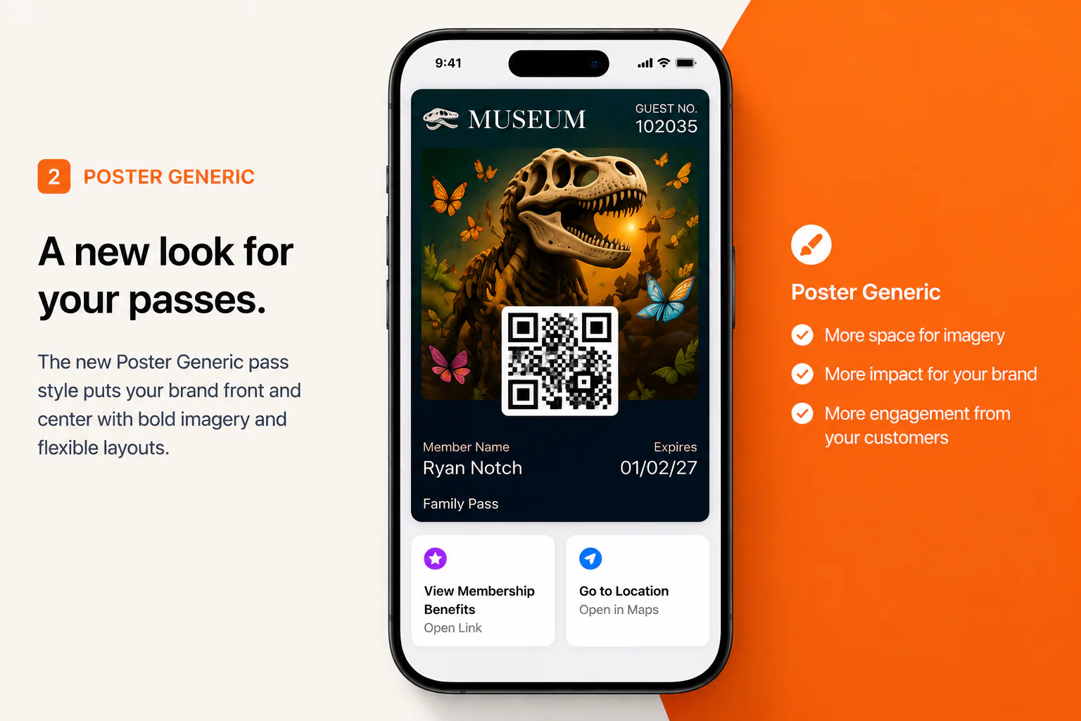 Apple Wallet Poster Generic pass with an artwork-led layout