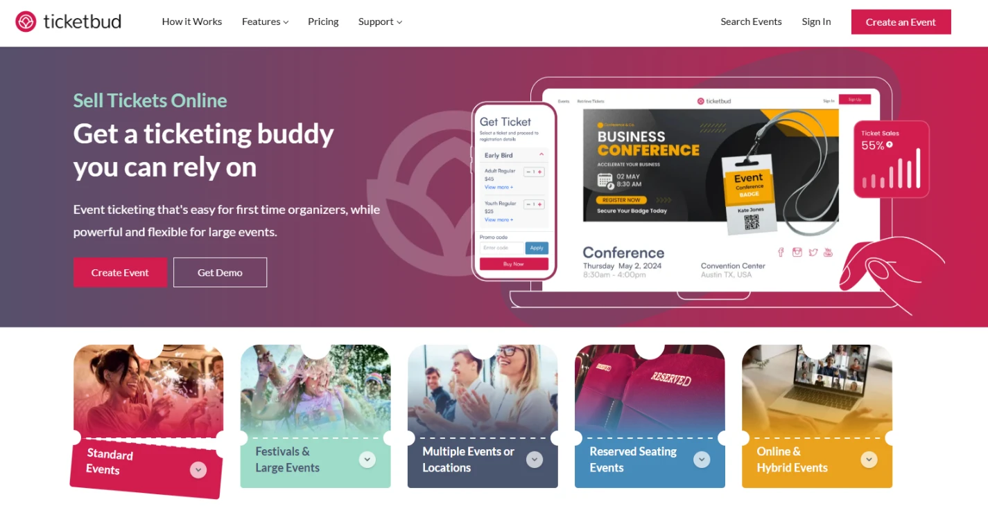 Ticketbud event ticketing platform