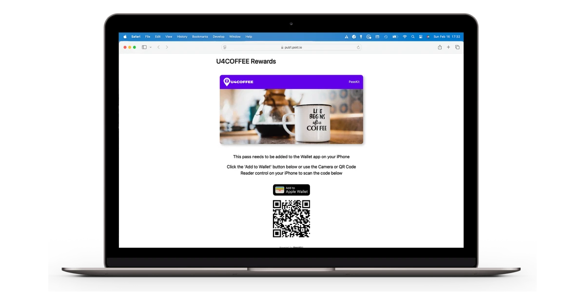 Wallet pass creation dashboard showing branded pass setup and management