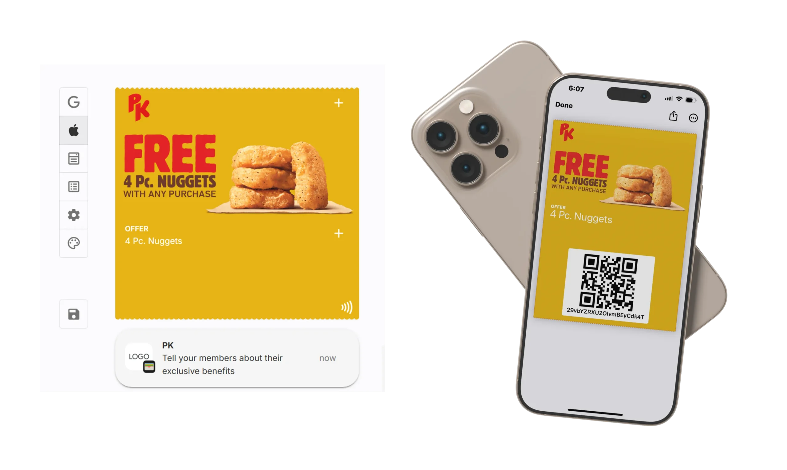 Digital coupon pass example shown on a mobile wallet screen