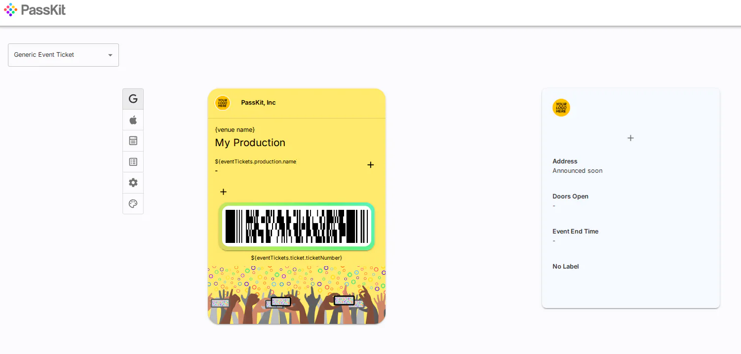 how to create custom concert tickets with PassKit