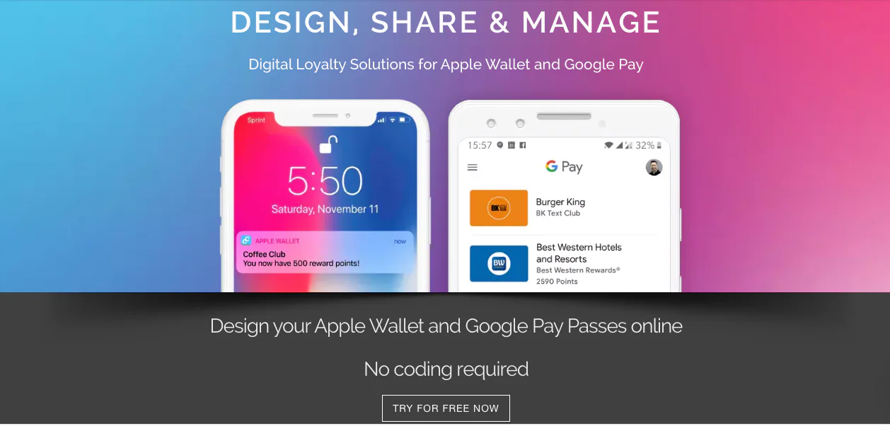 PassKit digital loyalty solutions landing page