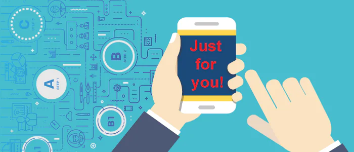 Personalized mobile message illustration