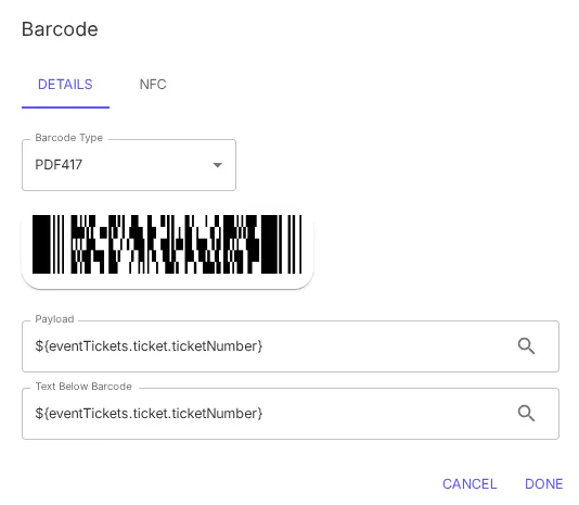 QR code for event passes