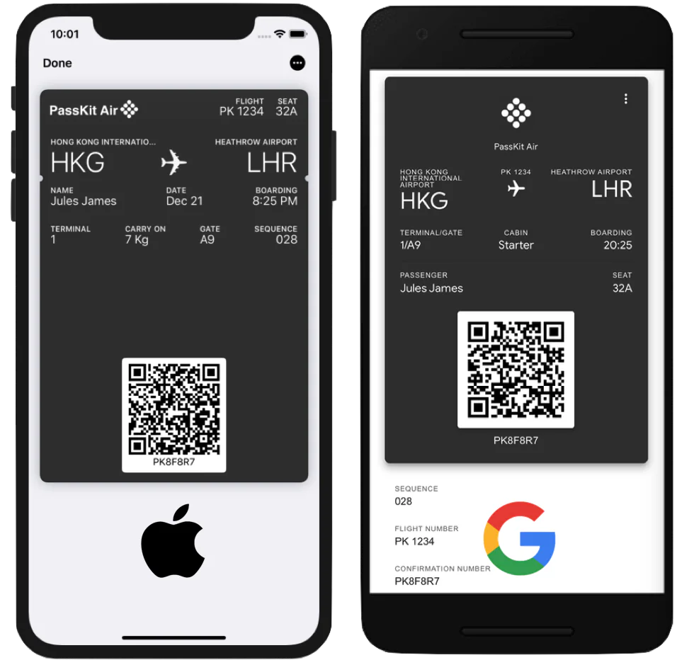PassKit boarding pass