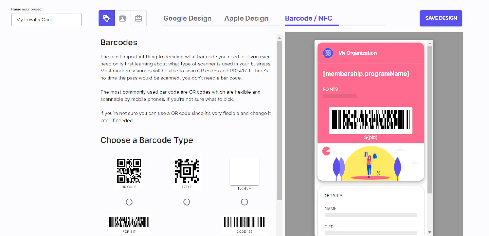 PassKit digital pass design tool