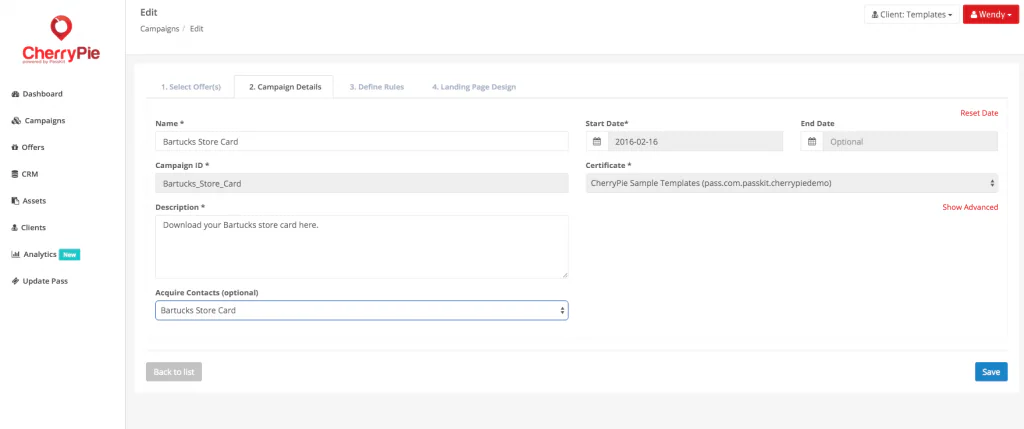 CherryPie customer data setup step 10