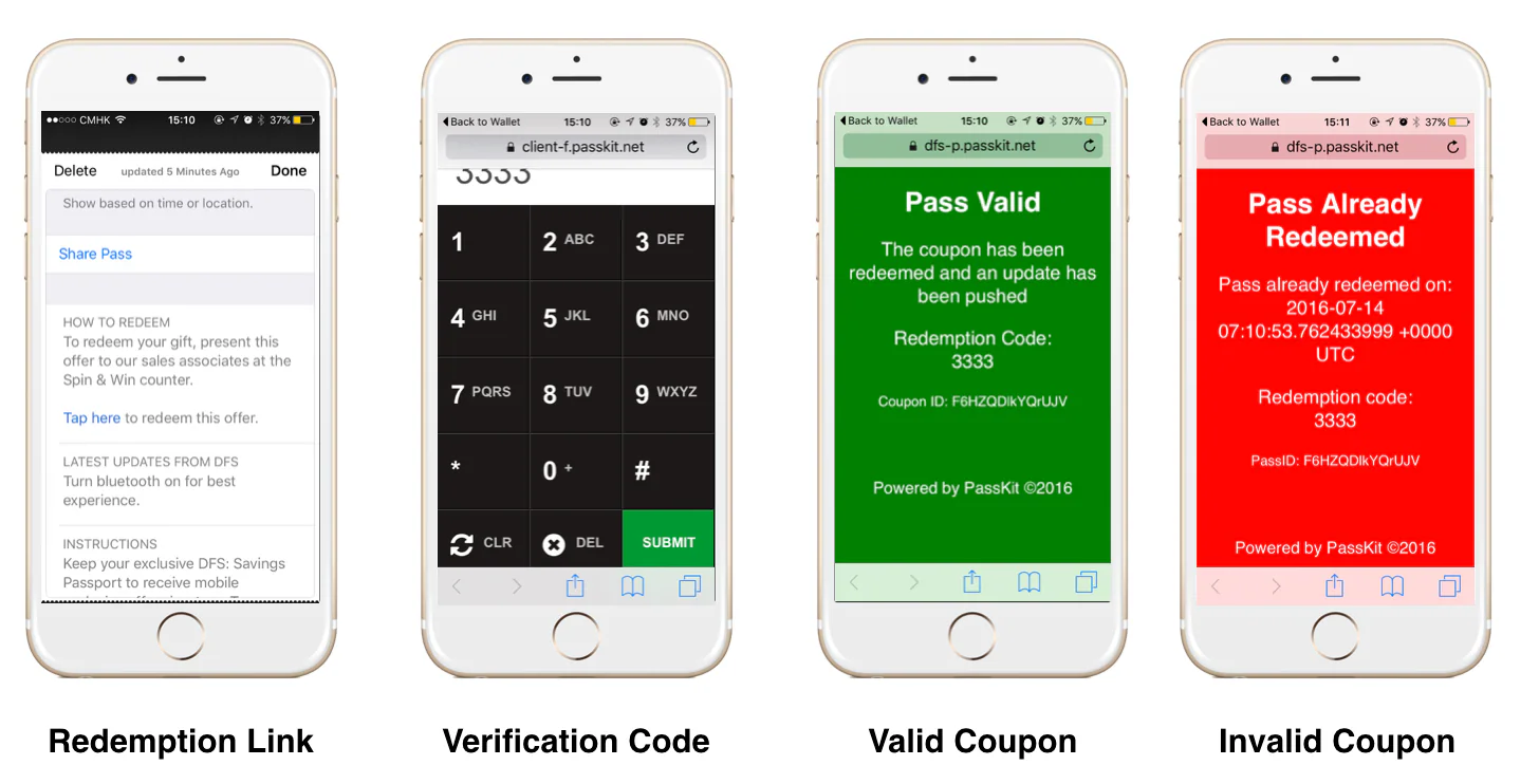 PassKit digital coupon setup screen 13