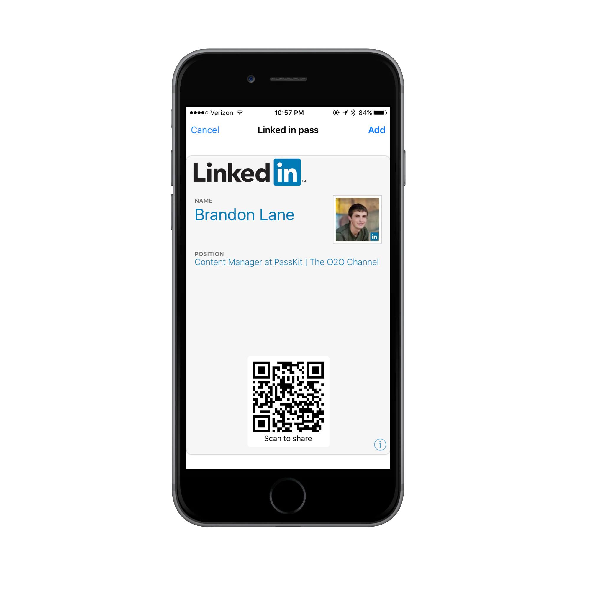 LinkedIn mobile business card setup 4