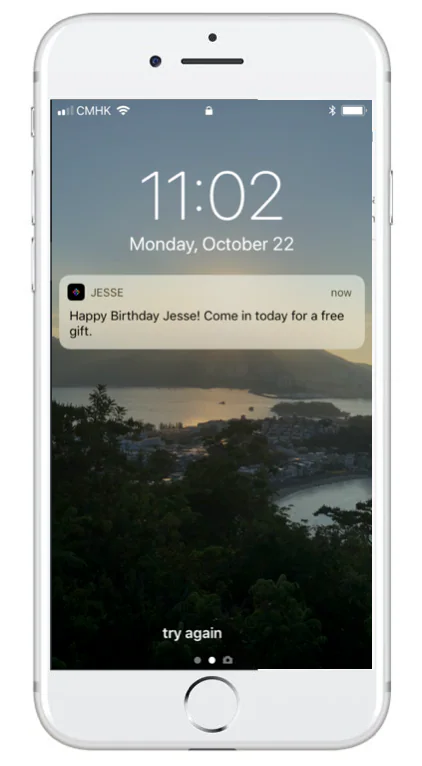 Apple Wallet changeMsg example 2