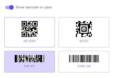 QR code for membership cards