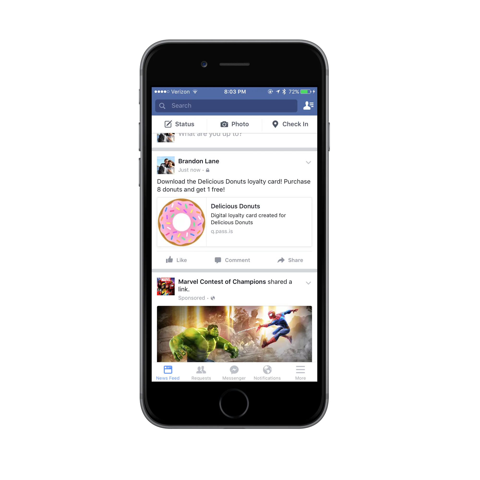 Mobile wallet content promotion example 2
