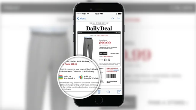 Mobile wallet content promotion example 3