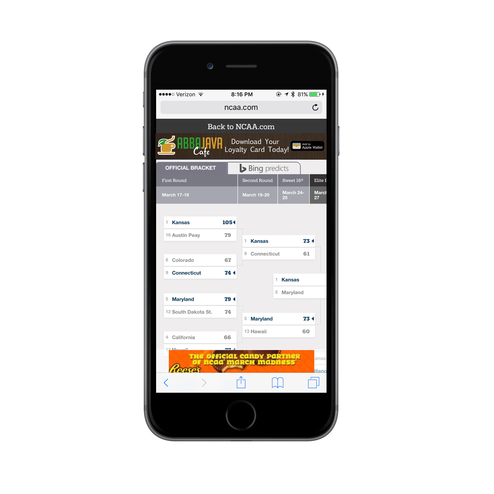 Mobile wallet content promotion example 5