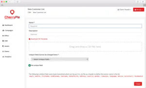 Digital coupon campaign setup screen 16