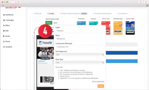 Digital coupon campaign setup screen 20