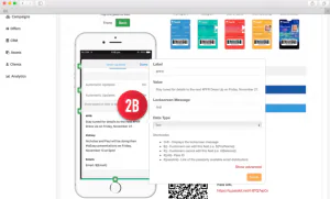 Digital coupon campaign setup screen 23