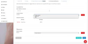 Digital coupon campaign setup screen 26