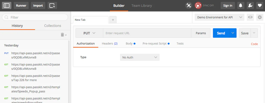 passkit api postman