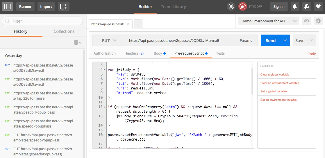 PassKit API tutorial screen 9