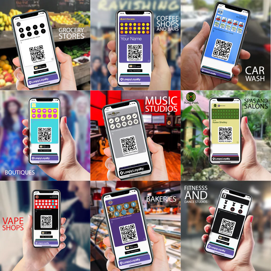 Examples of digital stamp cards