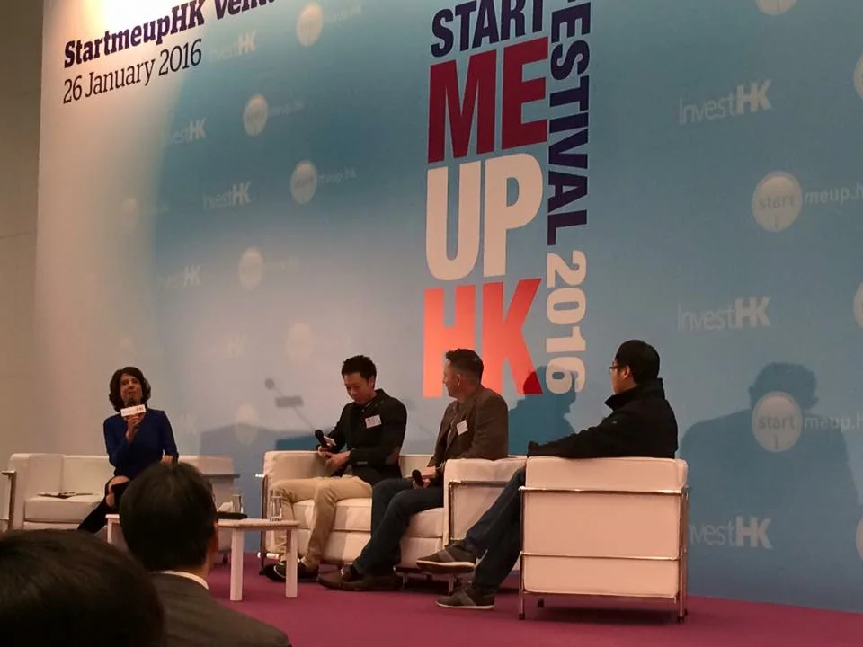 Panel discussion onstage at the StartmeupHK Venture Forum 2016
