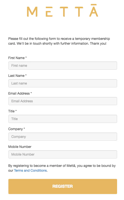 Metta digital membership card setup 2