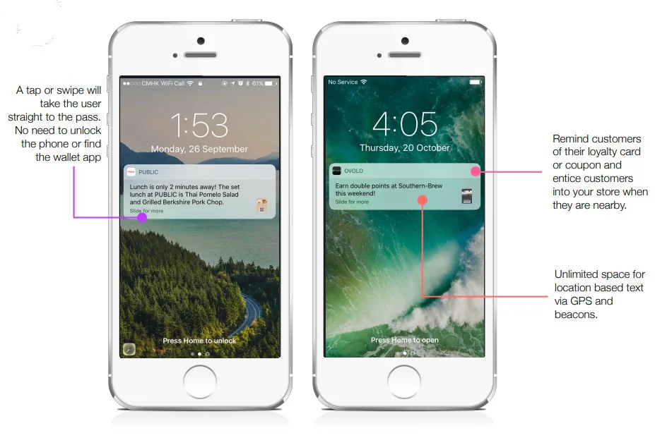 PassKit location based alerts