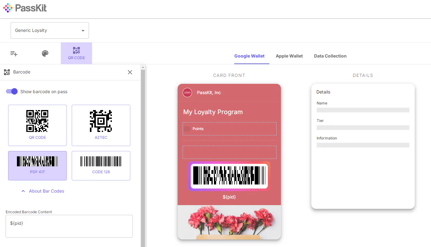 scannable loyalty cards