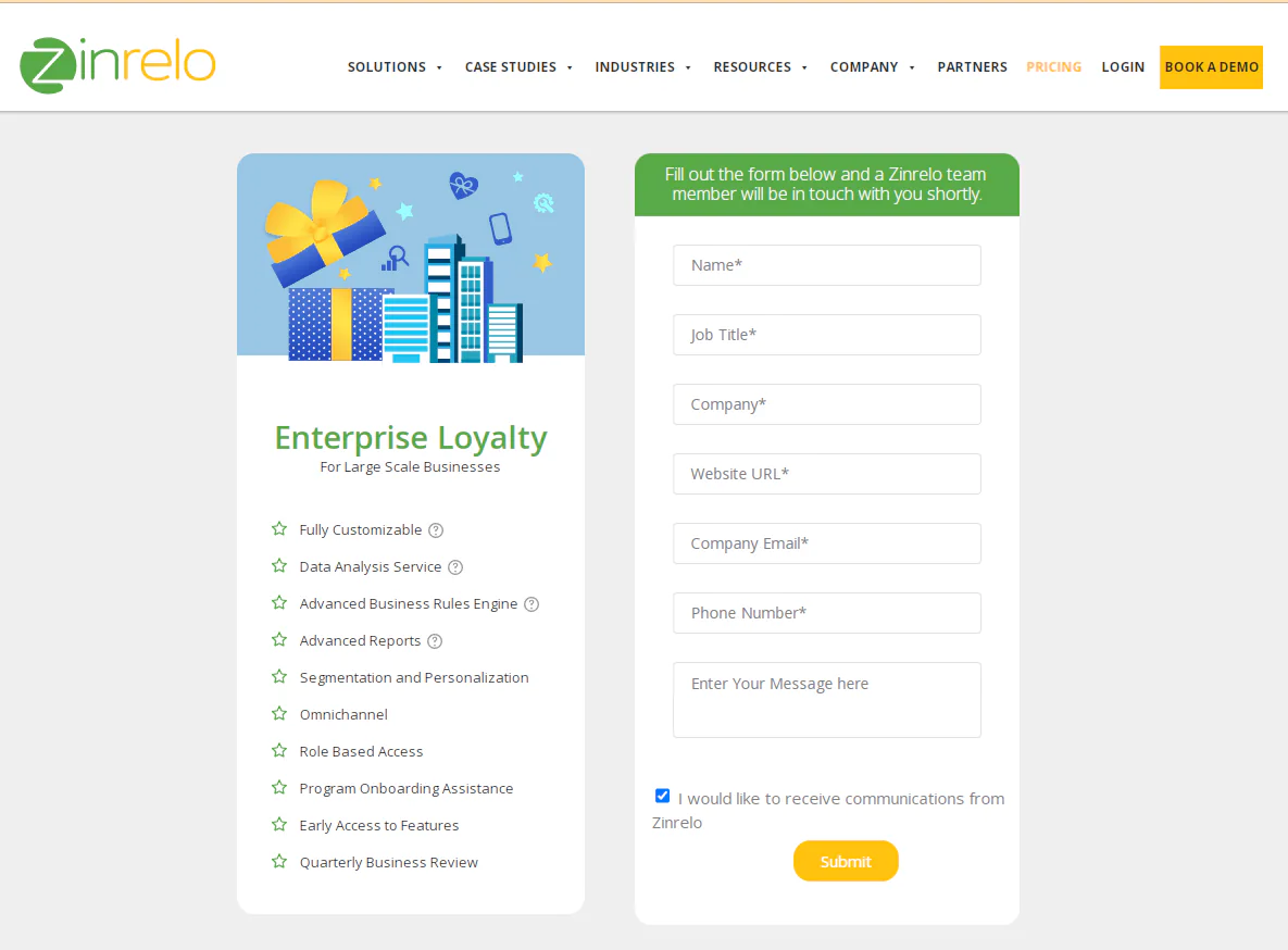 Zinrelo pricing