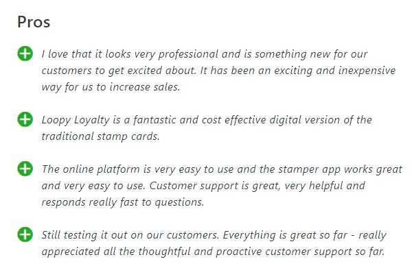 Loopy Loyalty pros