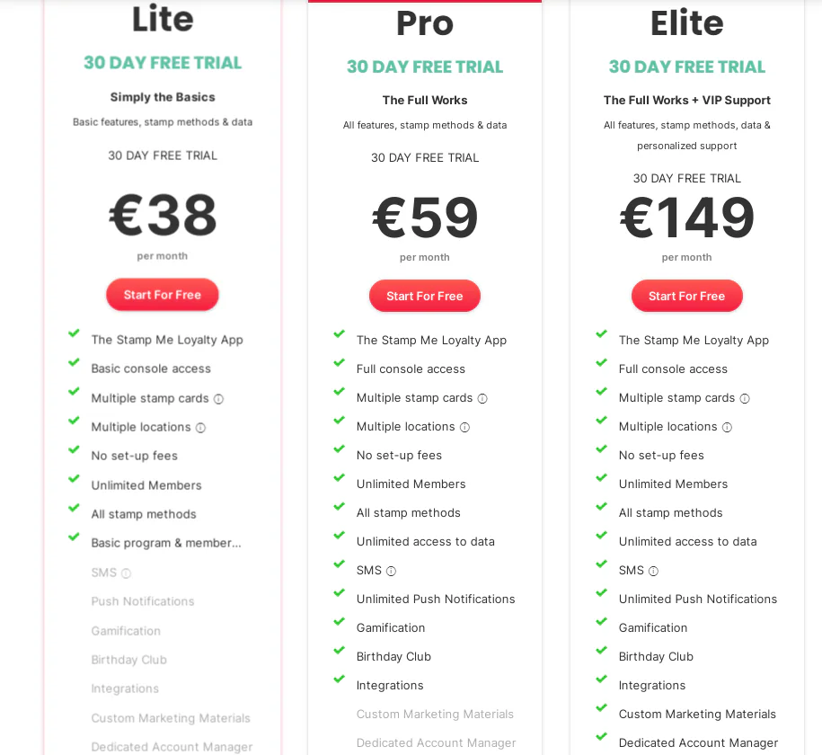 Stamp Me pricing