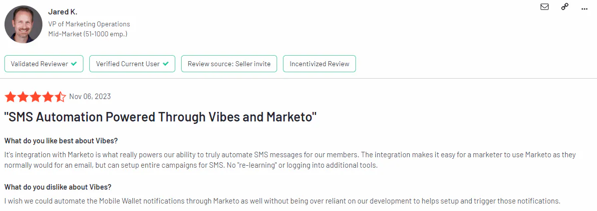 Vibes Media user reviews